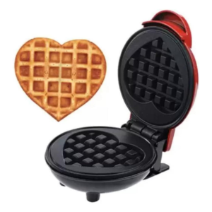 Mini Máquina de Waffle Formato Coração