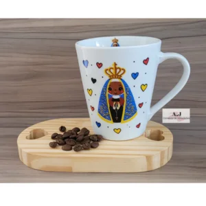 Caneca de porcelana Nossa Senhora Aparecida - presentes para crismandos