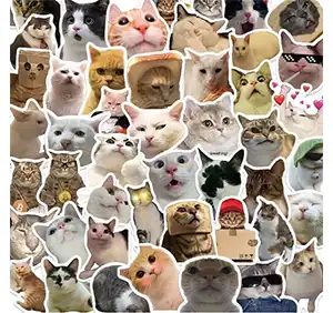 adesivos meme de gatos