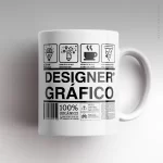 caneca designer p&b