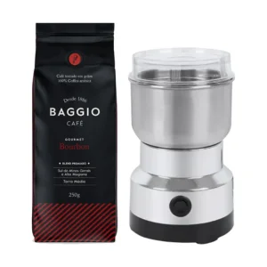 Kit café em grãos Baggio gourmet + moedor de grãos
