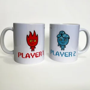 Kit de canecas Água e Fogo - presente de dia dos namorados