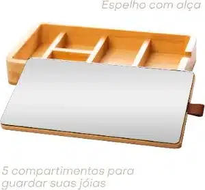 Porta-joias com espelho Lyor