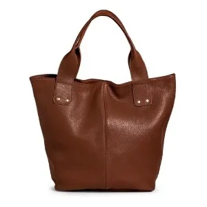 bolsa grande de couro marrom