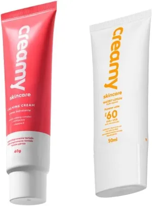 kit de skincare creamy hidratante + protetor solar fps 60 - presentes para leoninos