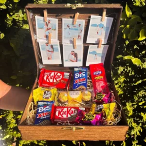 Caixa com fotos e chocolates personalizados - presentes simples e inesquecíveis