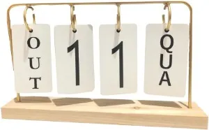 Calendário de mesa varal decorativo