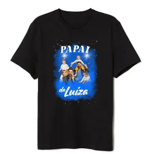 Camiseta personalizada com fotos e nome