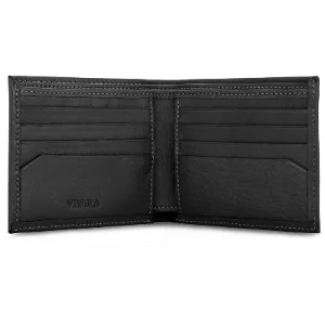 Carteira masculina em couro preto vivara - presente de dia dos pais