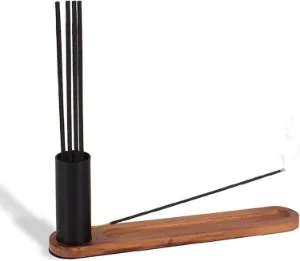 incensário em madeira e aço