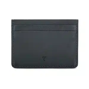 Porta-cartões de couro azul