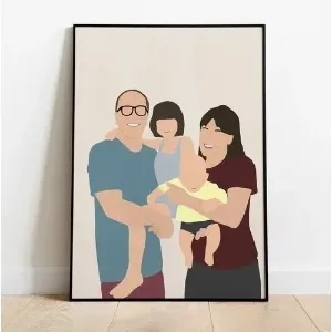 Quadro personalizado com ilustração - presente para o dia dos pais