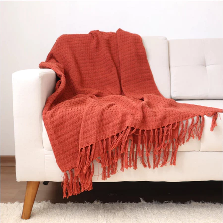 manta de sofa terracota