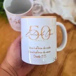 Caneca personalizada para Bodas de Ouro