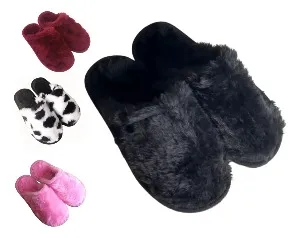 Pantufa de pelúcia unissex antiderrapante