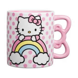 Caneca com alça esculpida da hello kitty