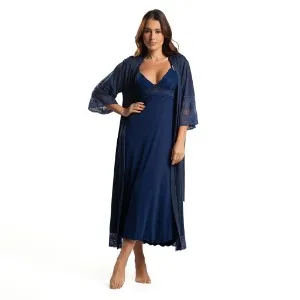 Kit camisola com renda e robe - presentes para esposa