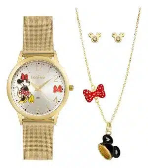 Kit relógio feminino Condor Minnie + Acessórios