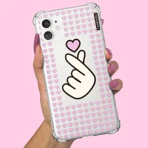 Capinha de celular com coraçãozinho coreano