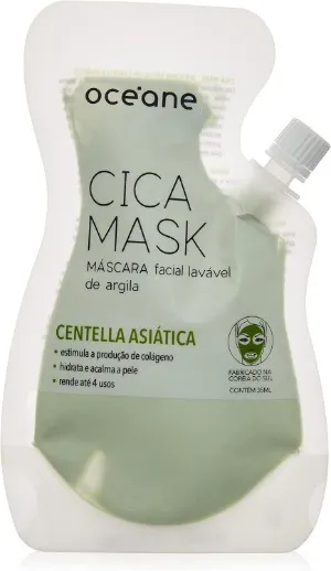 Máscara facial de argila e centella asiática da Océane