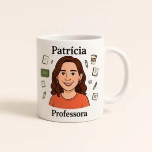 Caneca com caricatura - presentes para o dia do professor