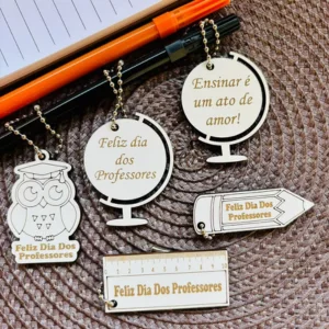 Chaveiro com frases - presentes para o dia do professor