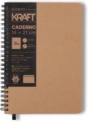 Caderneta Cícero Wire-O Kraft