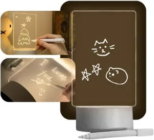 Luminária de mesa com tela para escrever