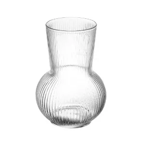 Vaso de vidro decorativo Lines Wolff 17cm