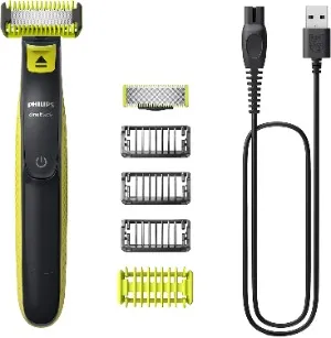 Barbeador elétrico à prova d'água Philips OneBlade com 4 pentes
