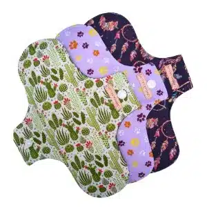 Kit com 3 absorventes reutilizáveis