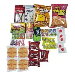 Box com mix de guloseimas asiáticas