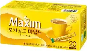 Sachê de café coreano Maxim sabor Mocha Gold